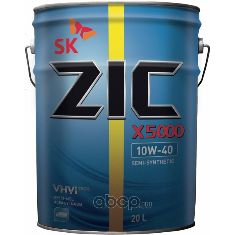  моторное полусинтетическое Zic Х5000 10w-40 20 л   .