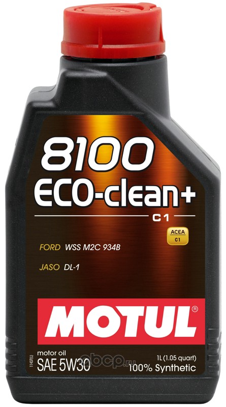Синтетическое моторное масло Motul 8100 Eco-clean+ 5w-30 1 л  в .