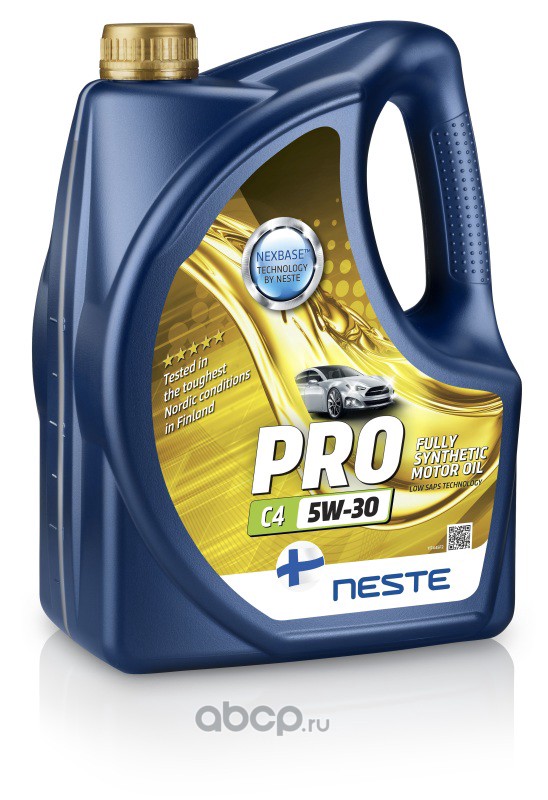 Масло моторное NESTE Pro C4 5W-30 синтетика 5W-30 4 л   .