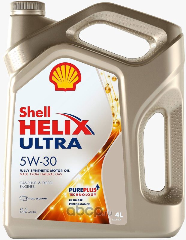 Моторное масло шелл хеликс ультра 5W30 синтетическое 4 л  в .