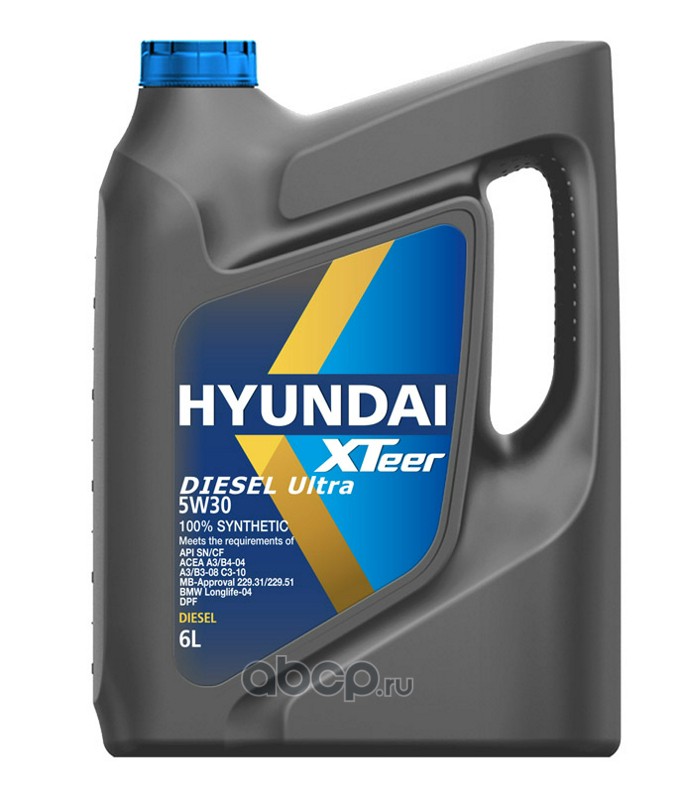 Синтетическое моторное масло HYUNDAI XTeer Diesel Ultra 5W30 6 л  .