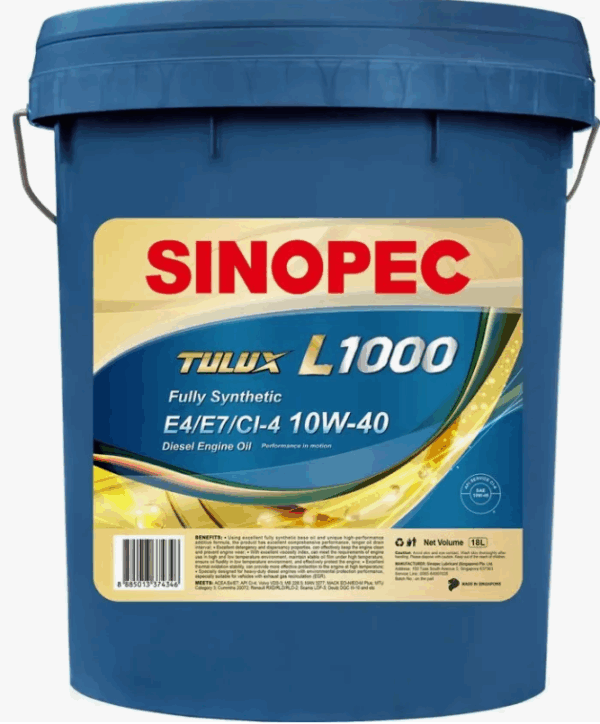 SINOPEC TULUX L1000 E4 10W-40 Disel Engine Oil