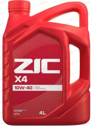 Полусинтетическое моторное масла ZIC X4 10W40 API SN
